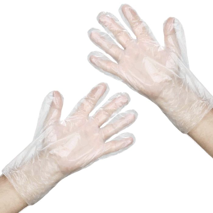 Transparent plastic gloves, PRIMA, 100 pieces