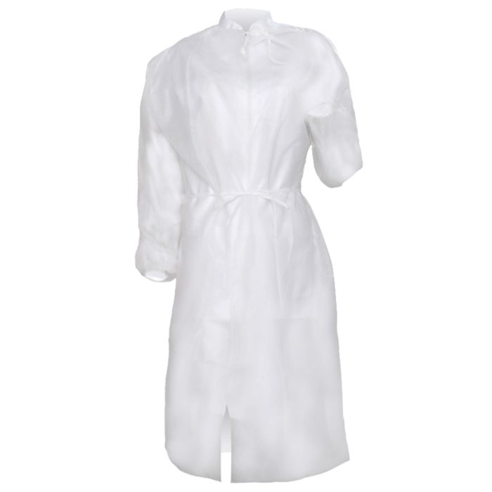 Isolation gown, PRIMA, PPSB, white/blue, XXL, 10 pieces