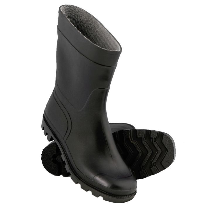PVC waterproof boots, black, sizes 37-46