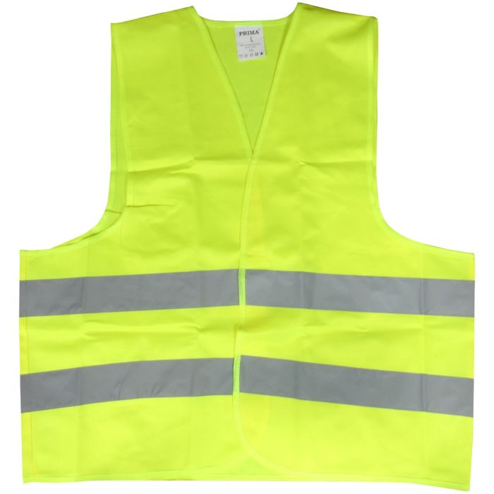 High visibility vest, PRIMA, fluorescent green/orange