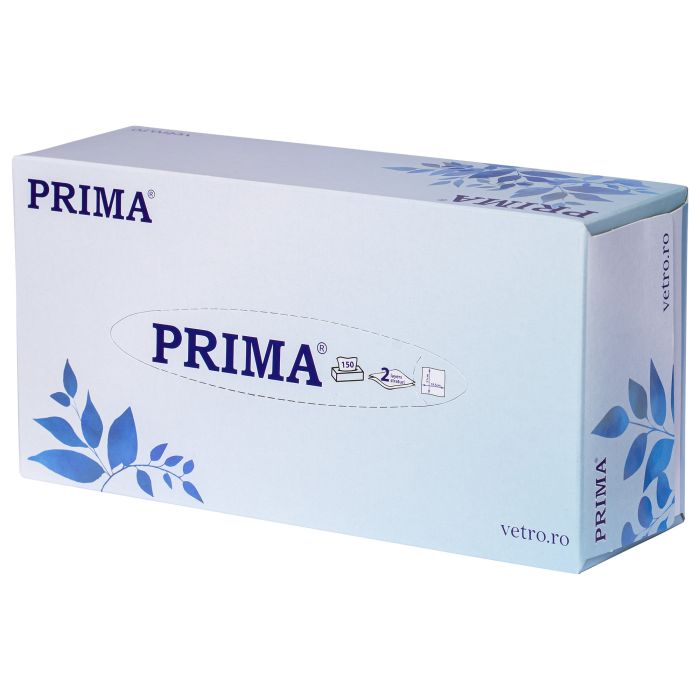 PRIMA Facial napkins, 19 x 20cm, 2 layers, box, 150 pieces
