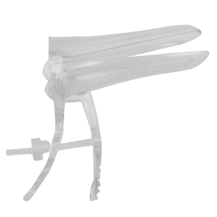 Sterile vaginal speculum with middle screw