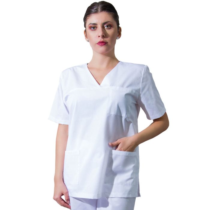VED Premium unisex medical scrub, short sleeve, 3 pockets