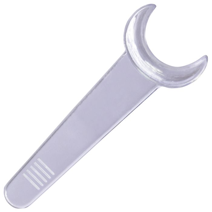 Cheek retractor with handle, PRIMA, plastic, various sizes