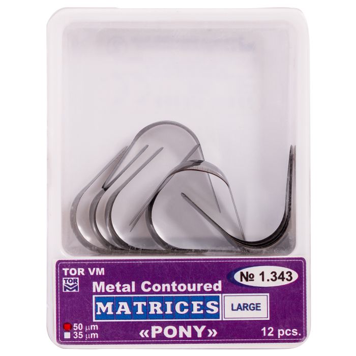 Pony metallic matrices, size L or S, 12 pieces