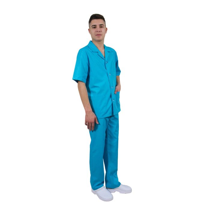 ANDI Premium men's medical scrub, short sleeve, buttons, 3 pockets