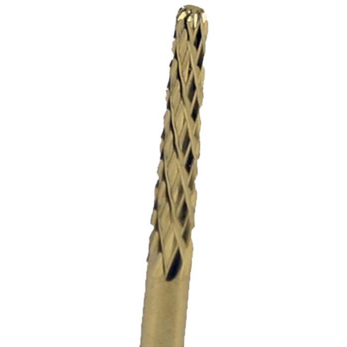 Golden nail bur, carbide, conical shape, size M
