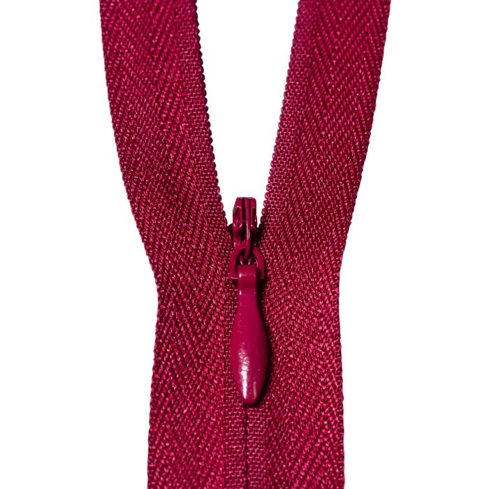 Spiral polyester zipper, 20/60/70 cm, garnet