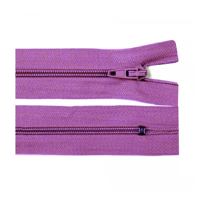 Fabrics & Tailoring Accessories/Tailoring accesories/Zippers, Buttons and Staples - Spiral polyester zipper, 20/80 cm, light purple