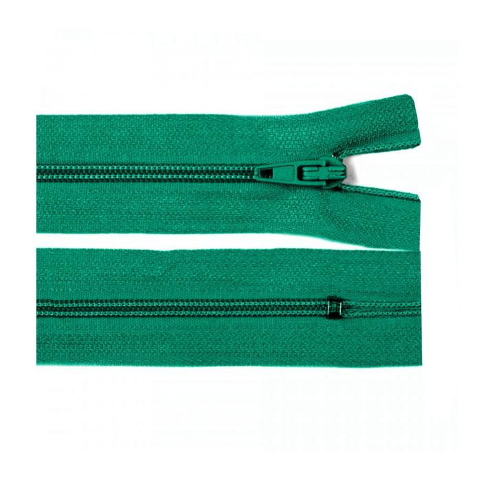 Spiral polyester zipper, 60/80 cm, dark green