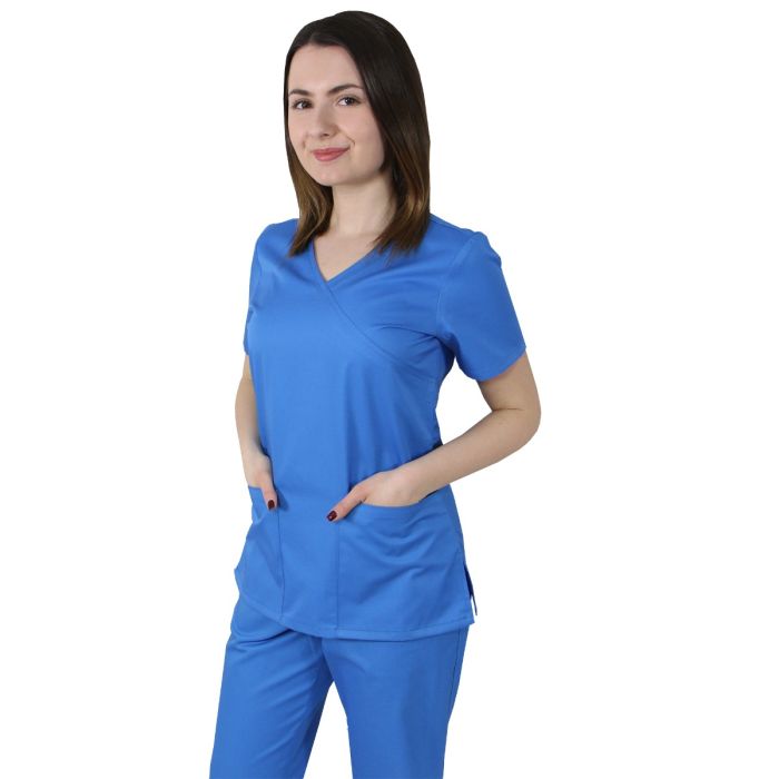 Women medical scrub, MIRA Classic, short sleeve, 2 pockets