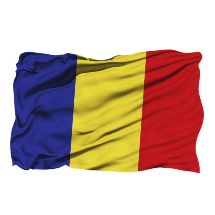 Satin interior Romania flag, various sizes