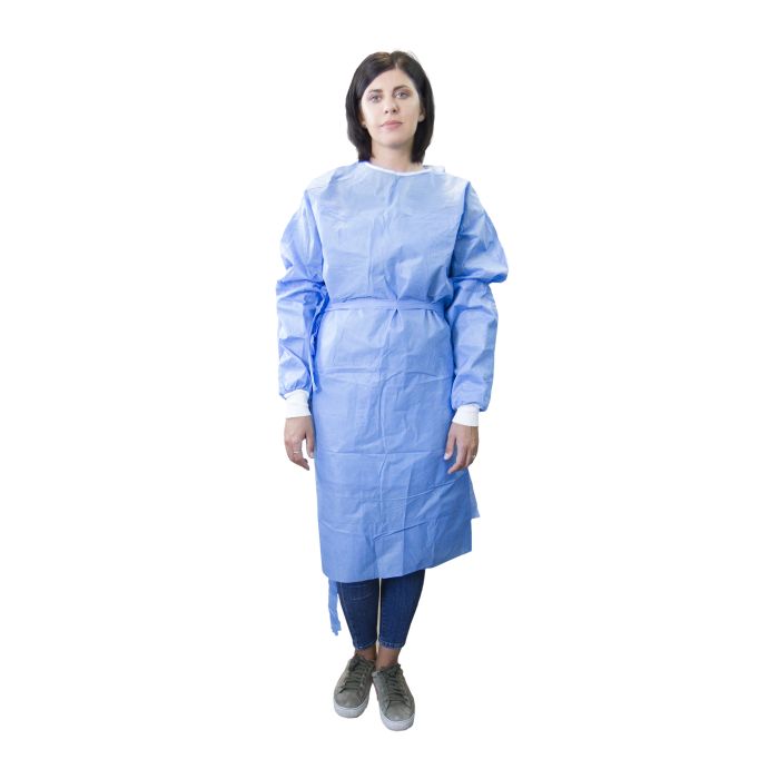 PRIMA Sterile surgical gown, reinforced, non-woven, blue