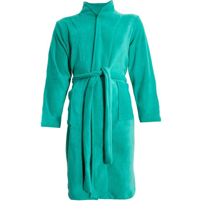 PRIMA Classic polar fleece robe with 2 pockets, green, sizes XS-2XL