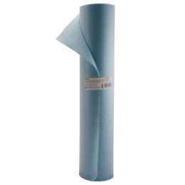 Laminated bed sheet roll (polyethylene + paper), PRIMA, 130 sheets x 38.5cm, blue