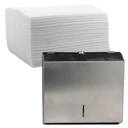 Promotional package PRIMA C folded paper towels 150 sheets x 72 pieces + PRIMA C & M folded hand paper towel dispenser FOR FREE 