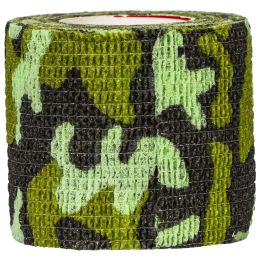 Cohesive Bandage, green camouflage, 5x450 cm 1 piece vet use