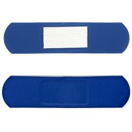 Blue plasters, with detectable metal insertion, 19x72mm, 100 pieces