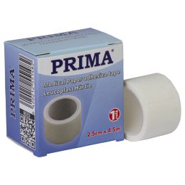 Medical paper adhesive tape, PRIMA, 2.50cm x 4.5m