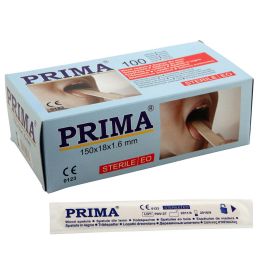 PRIMA Wooden tongue depressor, sterile, 15x1.8 cm, 100 pieces