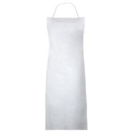 PRIMA PVC Raw-edge apron, white