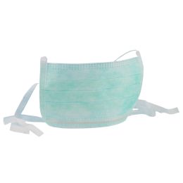 Surgical face masks with ties 3 folds-3 layers, 50 pieces/set, Green