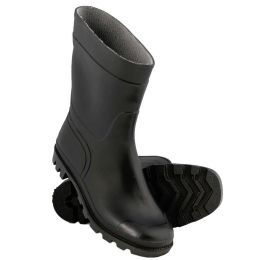 Black PVC boots, waterproof, size 37