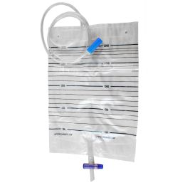 2000ml adult urinal bag with cross valve, 10pieces/set