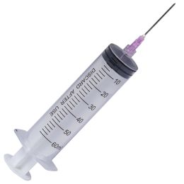 Luer Lock syringes 60ml, PRIMA, with needle 18G, 25 pieces