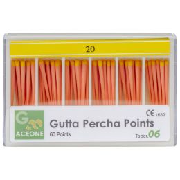 Cones .6 Gutta Percha, yellow, 20, 60 pieces