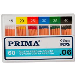 PRIMA Assorted Gutta Percha points .06, no.15-40, 60 pieces