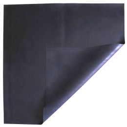 Black protective rubber mat, 75x75cm 