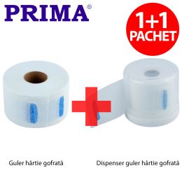 PRIMA embossed paper collar PACKAGE, 20 pieces + FREE plastic dispenser!