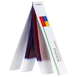 Dental Practice/POLISHING SYSTEMS/Articulating Paper - Straight articulating paper, red-blue, 100 microns 12 sets x 12 files 