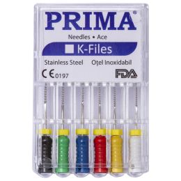 PMV PRIMA HEADSTROM H-FILES assorted, sizes 45-80, 25mm, 6 pieces