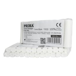 Cotton gauze bandage, PRIMA, in paper muff, 5mx10cm, 24 rolls