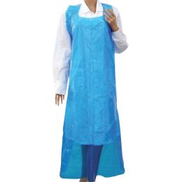 PRIMA Disposable LDPE apron, 100x150cm, blue, 25 pieces
