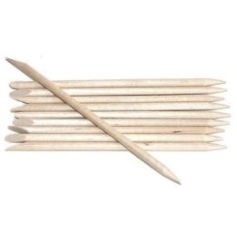 PRIMA Wooden Cuticle Sticks Pusher, 115mm, 100 pieces
