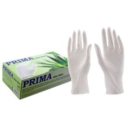 Nitrile examination gloves, PRIMA, with aloe vera, powder-free, wite, size XS, 100 pieces