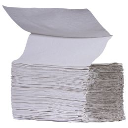 PRIMA Z-Folded hand towels made of grey recycled paper, 2 layers, 200 sheets