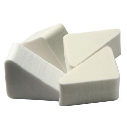 Triunghiular sponges for foundation, white 4 pieces