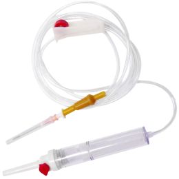 Sterile blood transfusion set, PRIMA, 18G needle, plastic spike, luer slip, 25 pieces