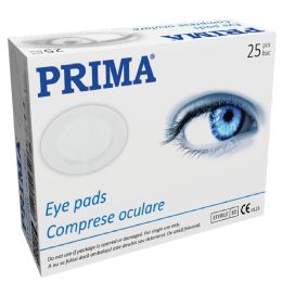 PRIMA Sterile eye pads, 56x70mm, 25 pieces