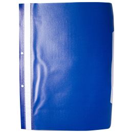 Plastic folders for papers A4, blue, 25 pieces