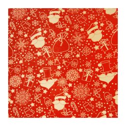 Textile fabric, cotton, Santa Claus/red, 2.4 x 1m