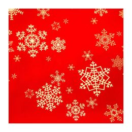Textile fabric for tablecloth, cotton, Christmas print - snowflakes, 1.5 x 1 m