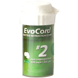 Gingival retraction cord, thick (2), green/white