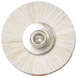 White brush mounted, PRIMA, with soft bristles and leather insert, diameter 22mm