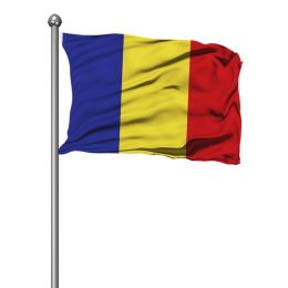 Polyester outside Romania flag, 100x300cm