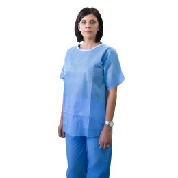 Disposable surgical scrub suit, PRIMA, blue, size L